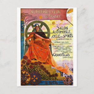 Carte Postale Annonce vintage du Salon de l'Auto et accessoires