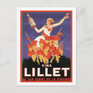 Carte Postale Annonce Vintage Kina Lillet