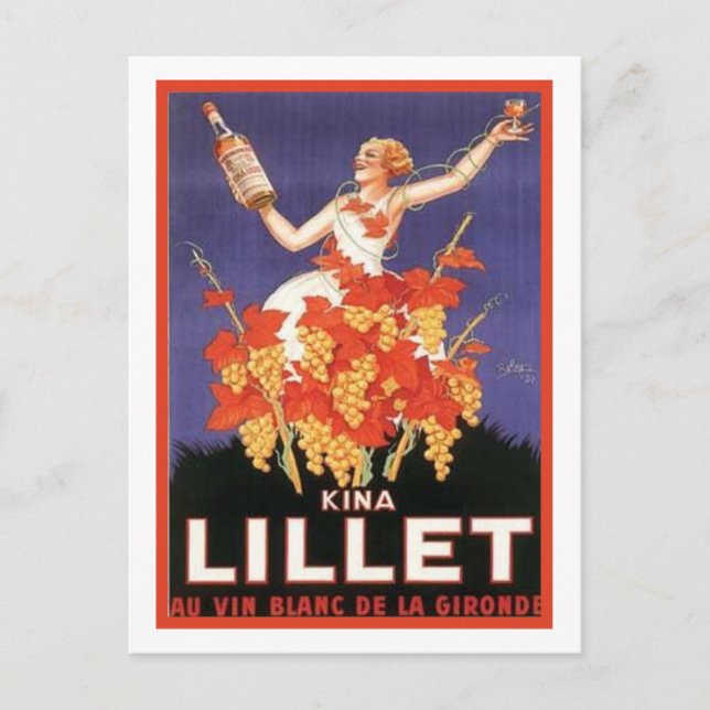 Carte Postale Annonce Vintage Kina Lillet (Devant)