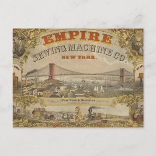 Carte Postale Annonce Vintage Pour Empire Sewing Machine Co., Ne