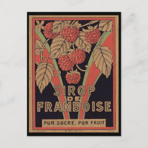 Carte Postale Annonce vintage Sirop de Framboise