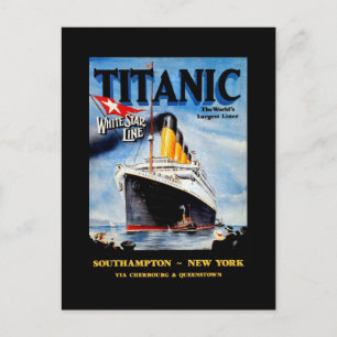 Carte Postale Annonce voyage Titanic RMS