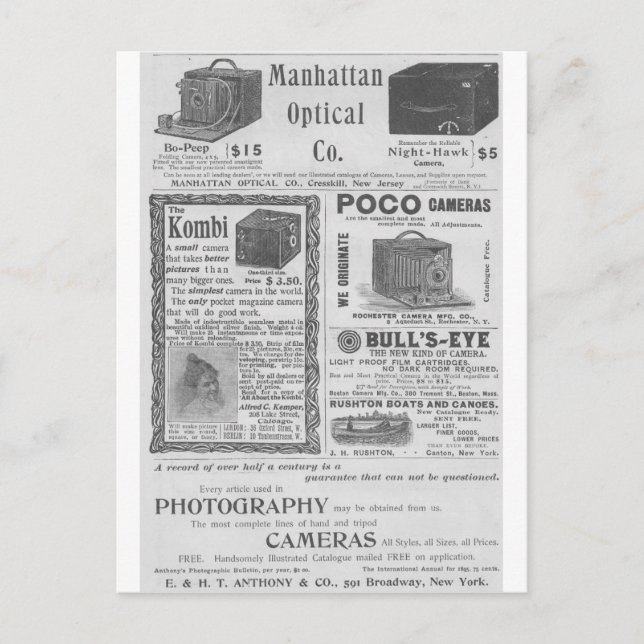 Carte Postale Annonces de caméra (Devant)