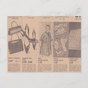 Carte postale Annonces Journaux vintages