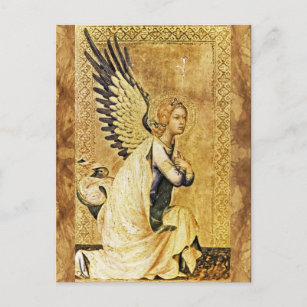 Carte Postale ANNONCIATION ANGEL Parchemin