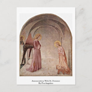 Carte Postale Annonciation Avec Saint Dominique Par Fra Angelico