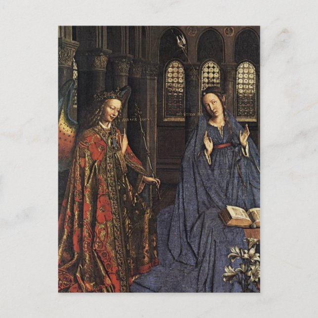 Carte Postale Annonciation de Jan van Eyck (Devant)