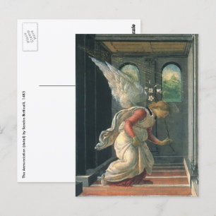 Carte Postale Annonciation (détail ange) par Sandro Botticelli