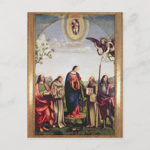 Carte Postale Annonciation et saints, 1500