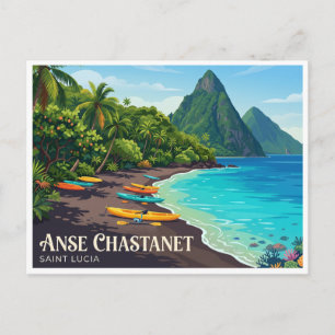 Carte Postale Anse Chastanet Soufrière Sainte-Lucie