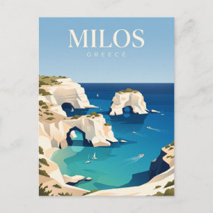 Carte Postale Anse Kleftiko Milos Grèce