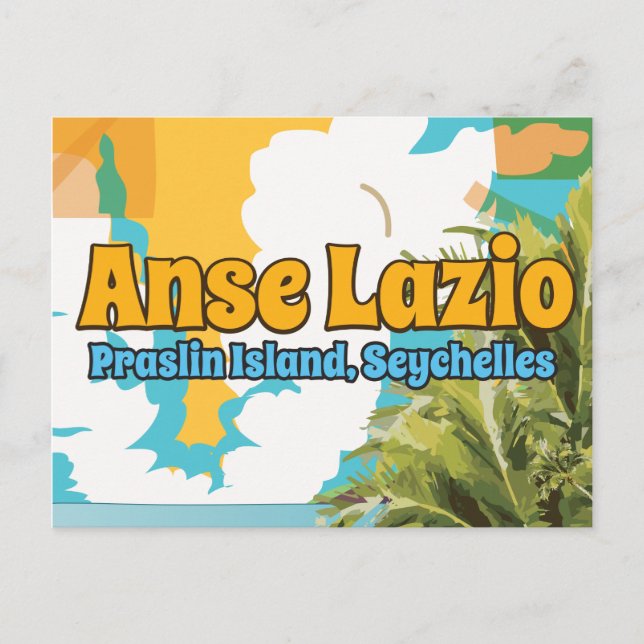 Carte Postale Anse Lazio île de Praslin, Seychelles (Devant)