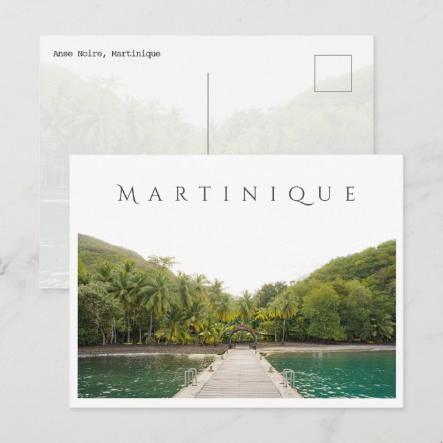 Carte Postale Anse Noire (Plage de sable noir), voyage à la Mart (Devant / Derrière)