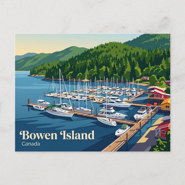 Carte Postale Anse Snug, île Bowen Canada (Devant)