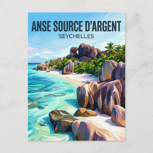 Carte Postale Anse Source d'Argent Seychelles