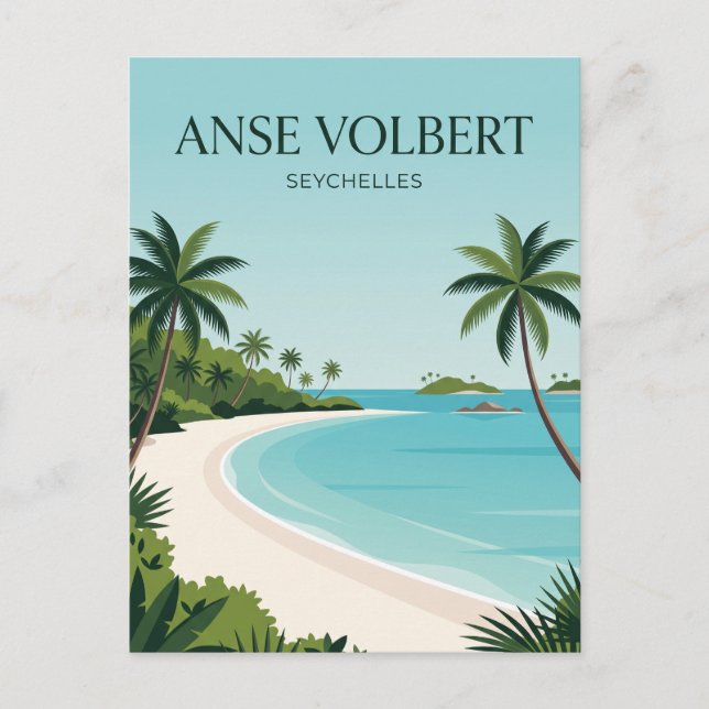 Carte Postale Anse Volbert, île de Praslin Seychelles (Devant)
