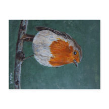 Ansichtkaart Roodborst.