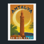 Carte Postale Antalya été, Turquie, Mer Méditerranée, vintage<br><div class="desc">Image parfaite pour votre nouvelle conception d'impression. Ce pourrait être un beau cadeau ou une "touche finale" pour décorer la maison.</div>