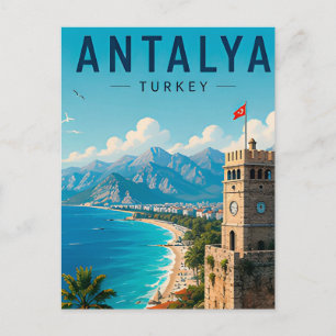 Carte Postale Antalya Turquie Côte Méditerranéenne Vieille Ville