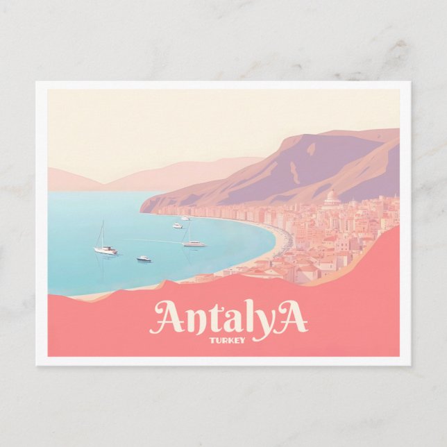 Carte Postale Antalya Turquie Pastel Travel (Devant)