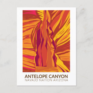Carte Postale Antelope Canyon Arizona Travel Art Vintage