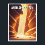 Carte Postale Antelope Canyon Navajo Nation souvenir<br><div class="desc">Antelope Canyon, un chef-d'oeuvre sculpté par la nature, est un canyon à fente situé sur la terre Navajo près de Page, Arizona. Formé pendant des millions d'années par des inondations subites qui ont traversé le grès de Navajo, le canyon présente des murs lisses et sculptés qui passent des rouges chauds...</div>