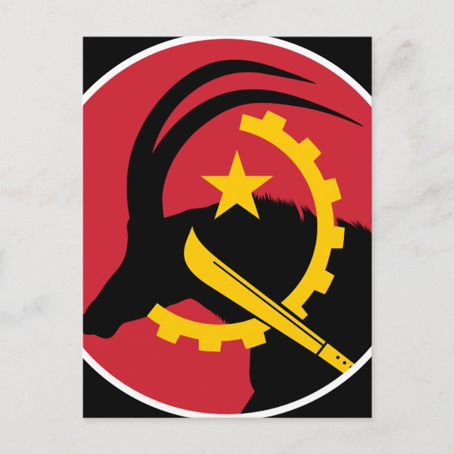 Carte Postale Antélope de sable d'Angola drapeau animal national (Devant)