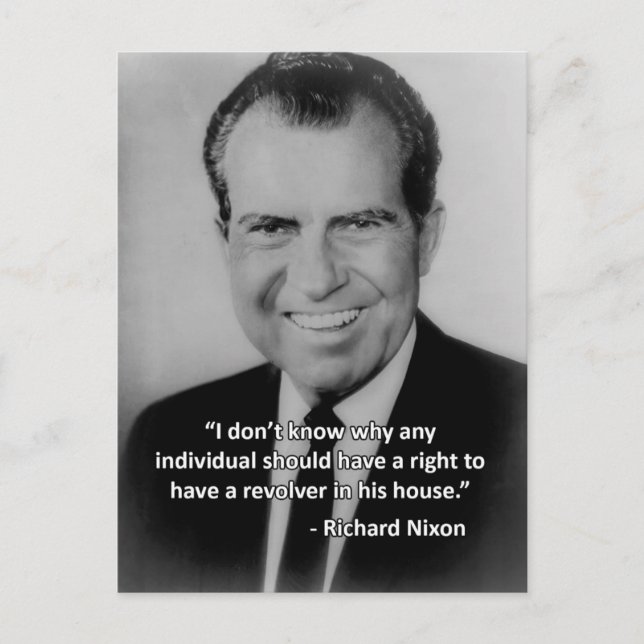Carte postale anti-armes Richard Nixon (Devant)