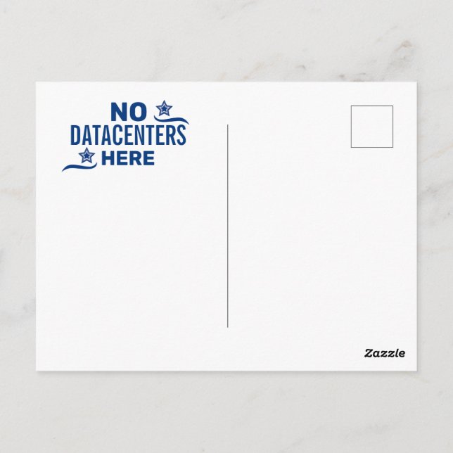 Carte Postale Anti Datacenter Politique (Dos)