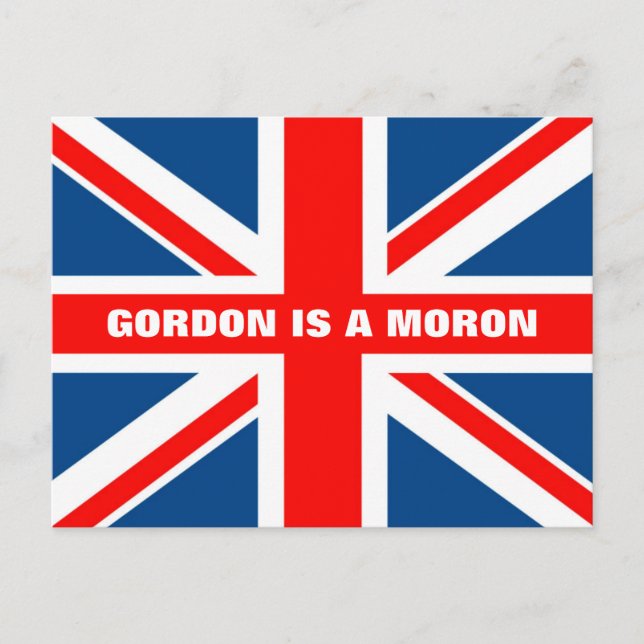 Carte Postale Anti Gordon Brown (Devant)