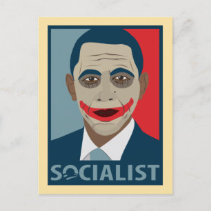 Carte Postale Anti-Obama Joker socialiste