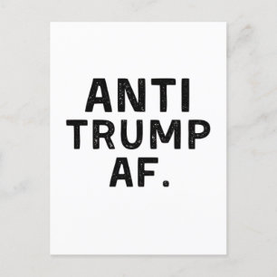 Carte Postale Anti Trump AF Démocratie américaine