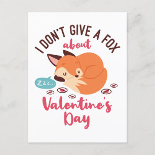 Carte Postale Anti Valentine's Day Fox drôle single