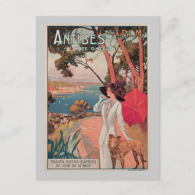 Carte Postale Antibes, France Publicité Vintage voyage (Devant)