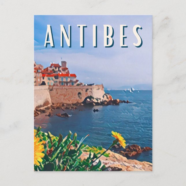 Carte Postale Antibes Photo Vintage  (Devant)