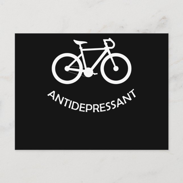 Carte Postale antidépresseur à vélo (Devant)