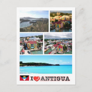 Carte Postale Antigua-et-Barbuda - Antigua - J'aime -