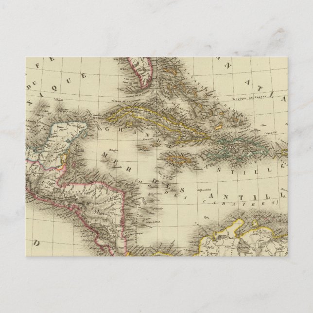 Carte Postale Antilles Amérique centrale (Devant)