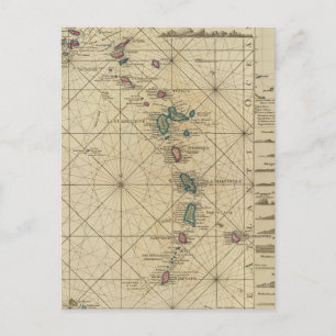 Carte Postale Antilles, îles Charibbee