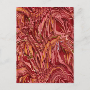 Carte Postale Antique 18e siècle Papier marbré marbré