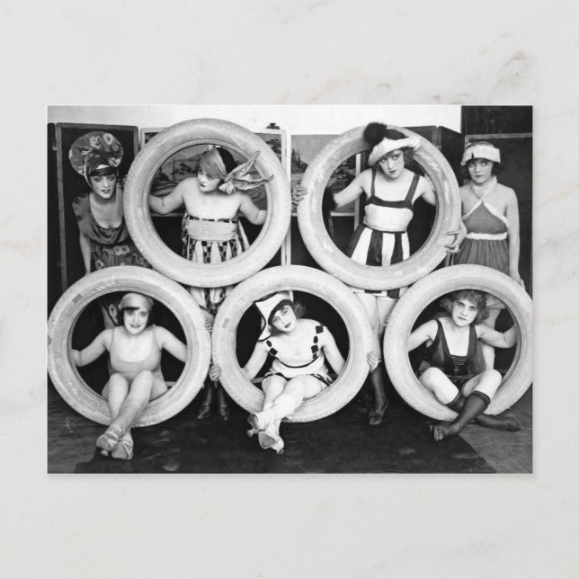 Carte Postale Antique 1920 Libéral Flapper Ladies Photo (Devant)