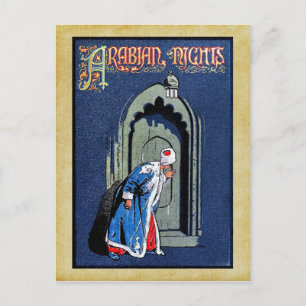 Carte Postale Antique Binding Design Arabian Nights couverture d