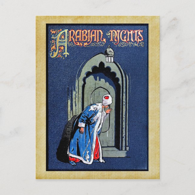 Carte Postale Antique Binding Design Arabian Nights couverture d (Devant)