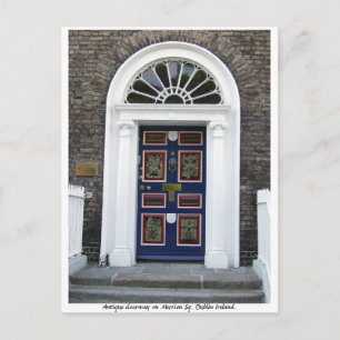 Carte Postale Antique Dublin Doorway, Merrion Carré