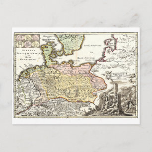 Carte Postale Antique Germanie - Ancien plan allemand