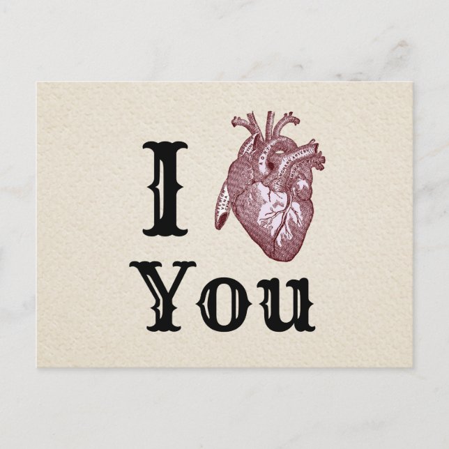Carte Postale Antique I Heart You (Devant)