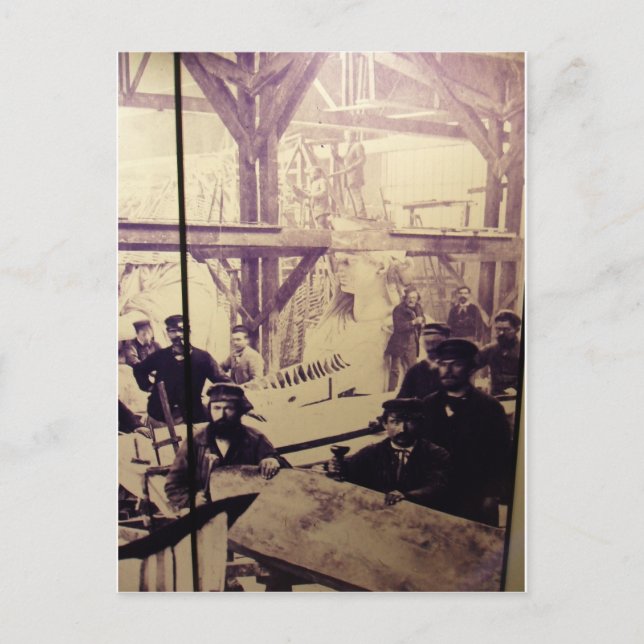 Carte Postale Antique Photo Statue de Liberty Factory (Devant)