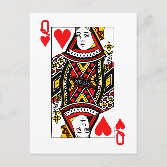 Carte Postale Antique reine de coeur (Devant)