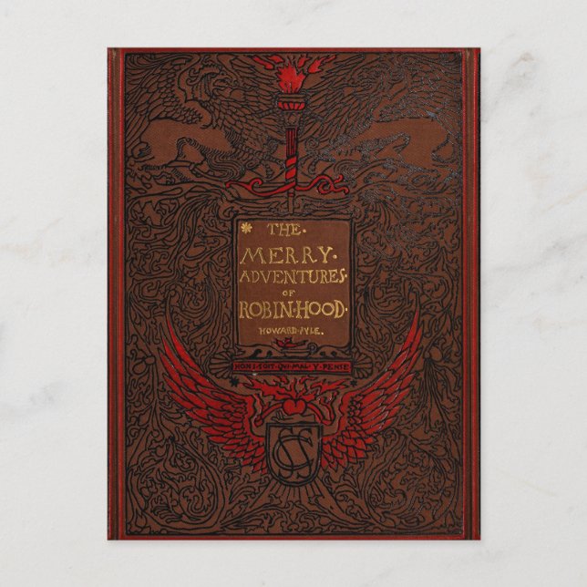 Carte Postale Antique reliure Robin Hood Book Couverture (Devant)