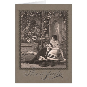 Carte postale antique romantique drôle de